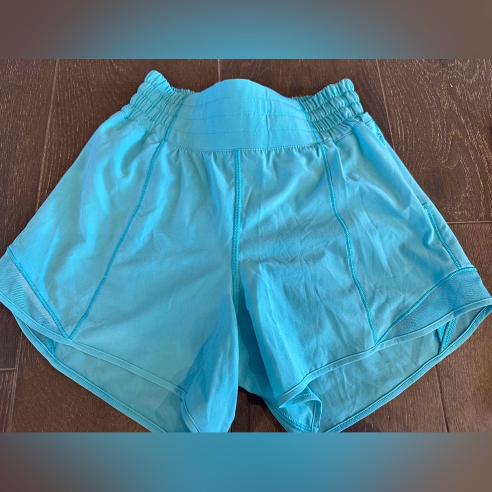*Sold* Lululemon Blue Athletic Hotty Hot Shorts Lightweight Quick-Dry